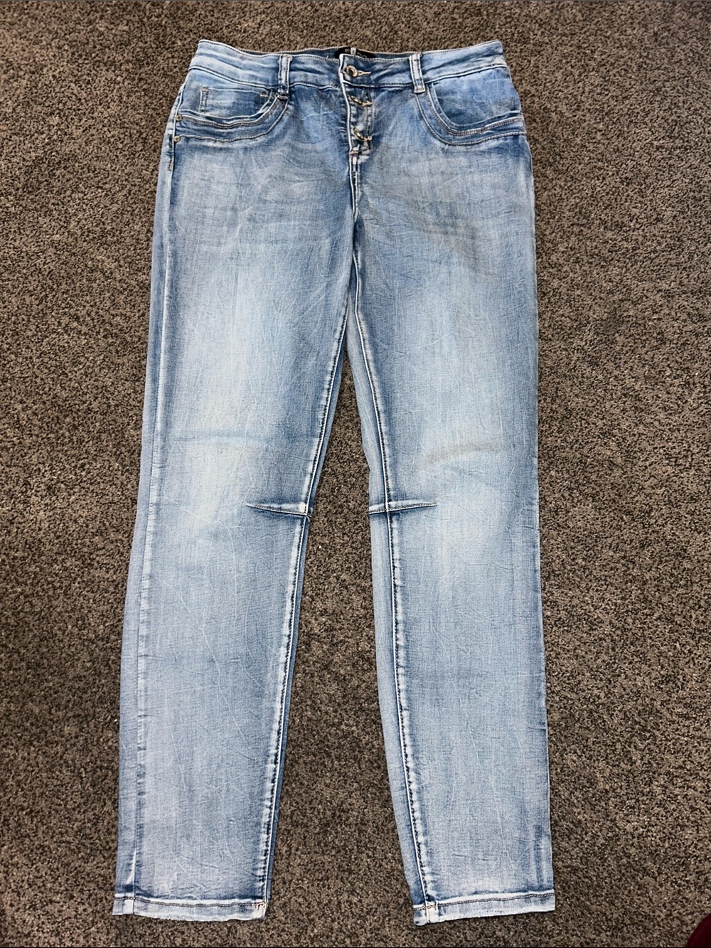 Buffalo David Bitton Light Wash Skinny Jeans - Pale Blue